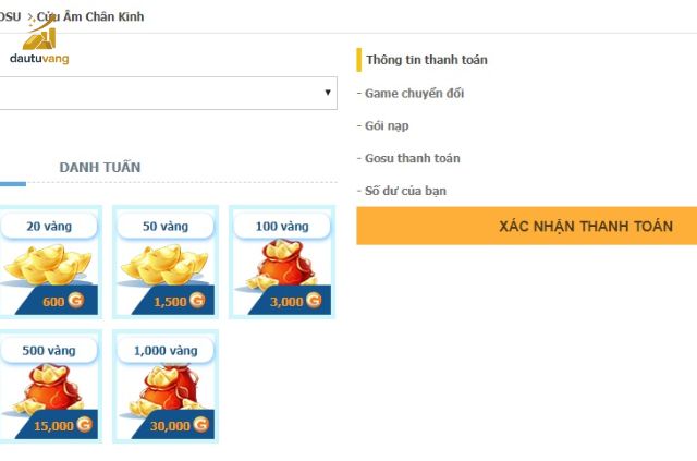 Gosu là một loại tiền ảo phổ biến trong cộng đồng game thủ